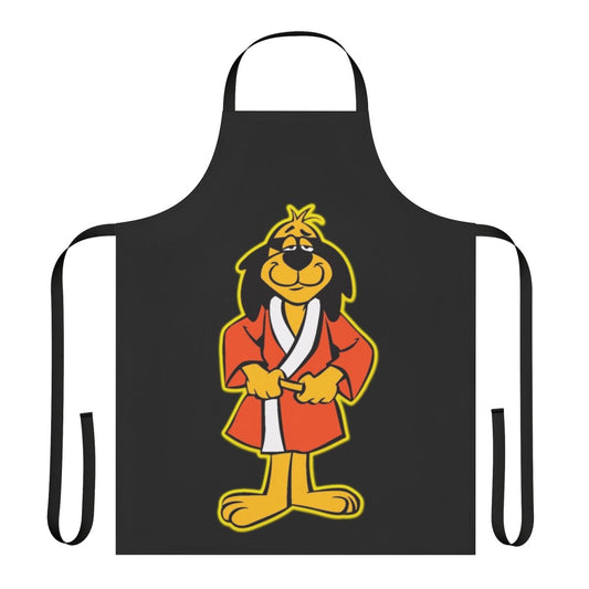 Black apron featuring the classic cartoon character Hong Kong Phooey