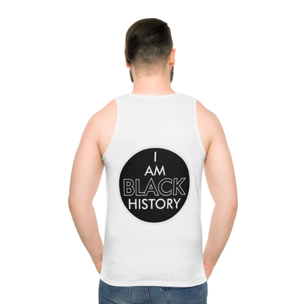 Retro unisex black history tank top with vintage Pan Am Airways logo