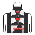 A stylish apron featuring the iconic Blues Brothers duo, Jake and Elwood Blues.