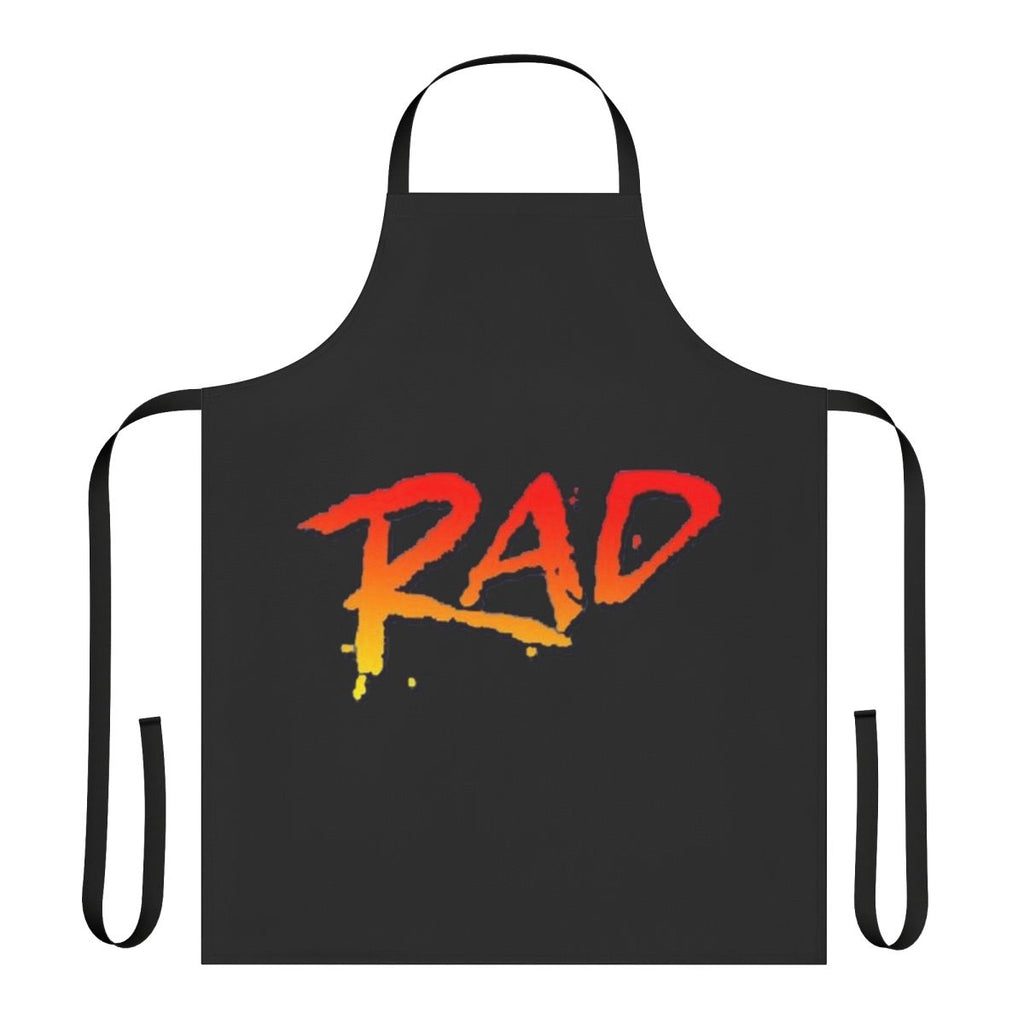 Retro-style apron featuring a stylized BMX bike and the text "Rad BMX Movie 1986"