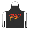 Retro-style apron featuring a stylized BMX bike and the text "Rad BMX Movie 1986"