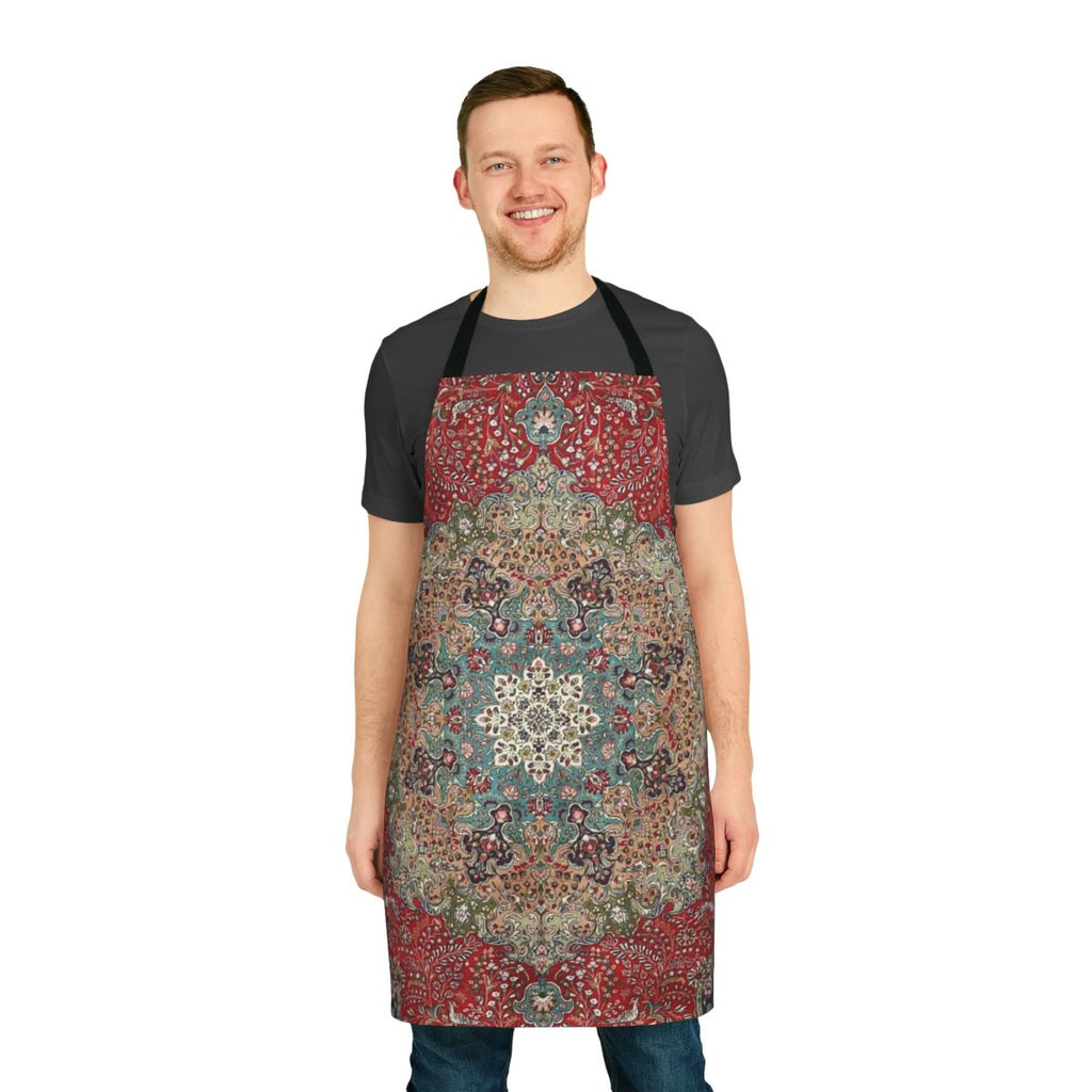 Vintage Persian Carpet Print Apron featuring a classic oriental rug pattern