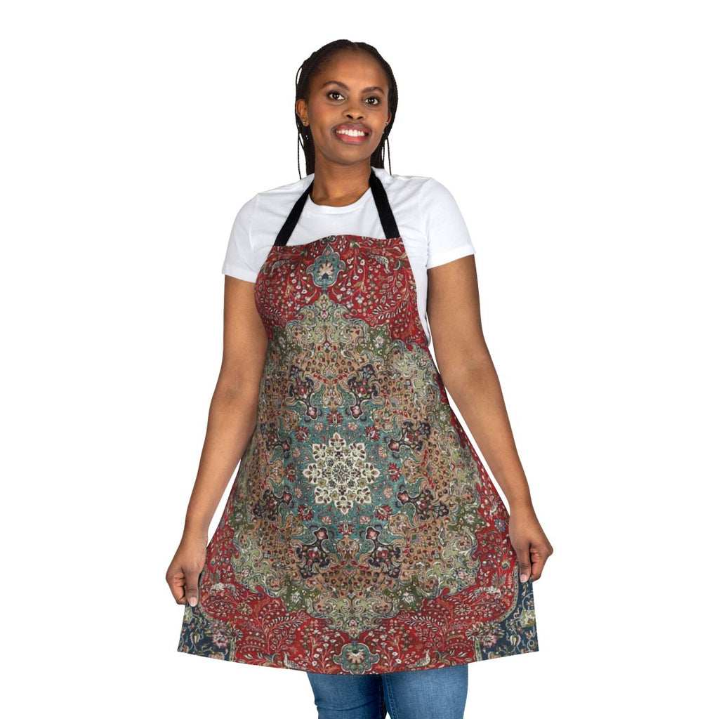 Vintage Persian Carpet Print Apron featuring a classic oriental rug pattern