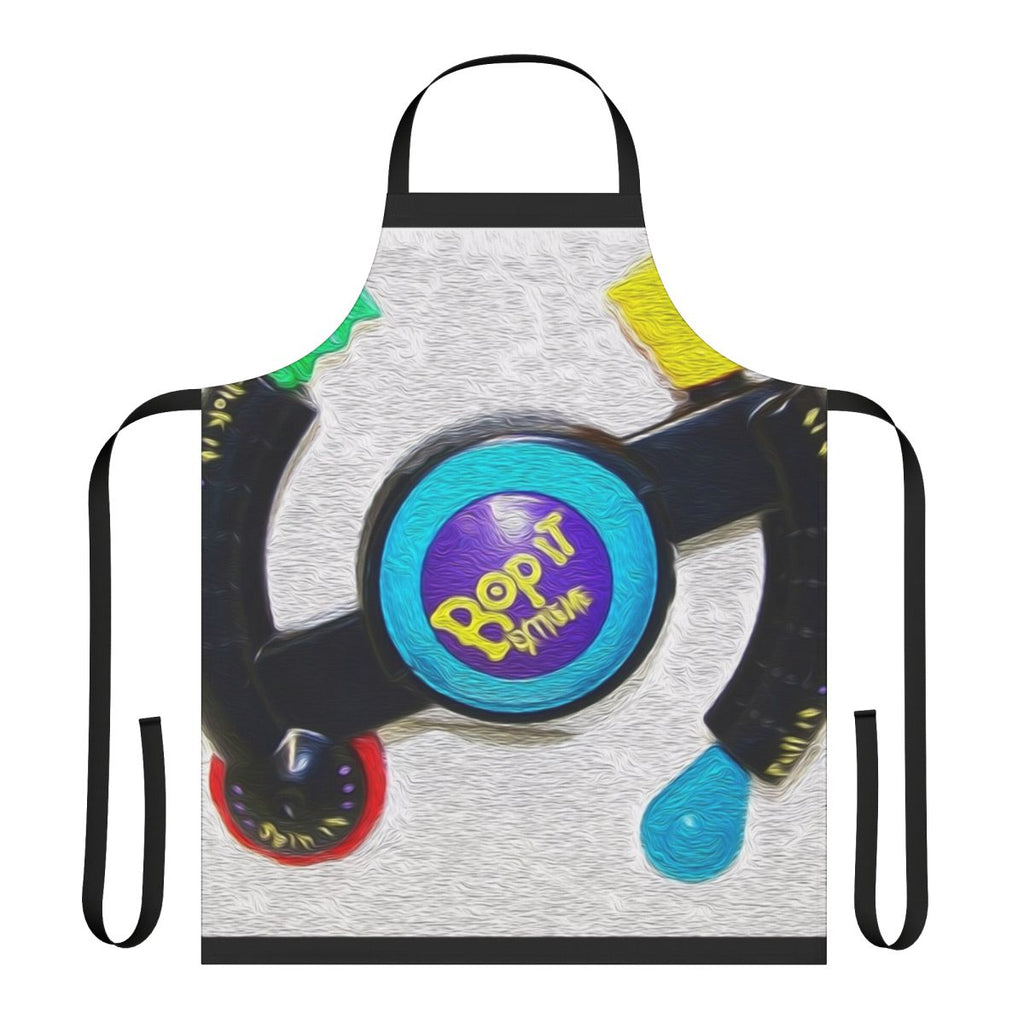 Bop It Extreme inspired apron with retro colors and design