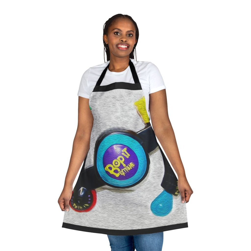 Bop It Extreme inspired apron with retro colors and design
