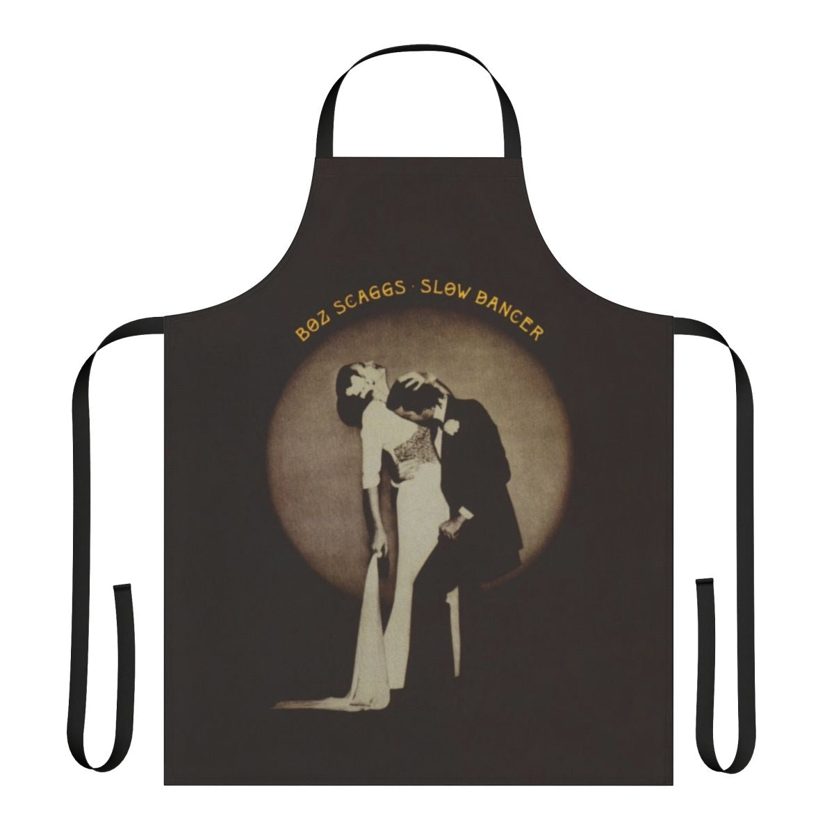 Retro-inspired apron featuring Boz Scaggs' "Slow Dancer" design