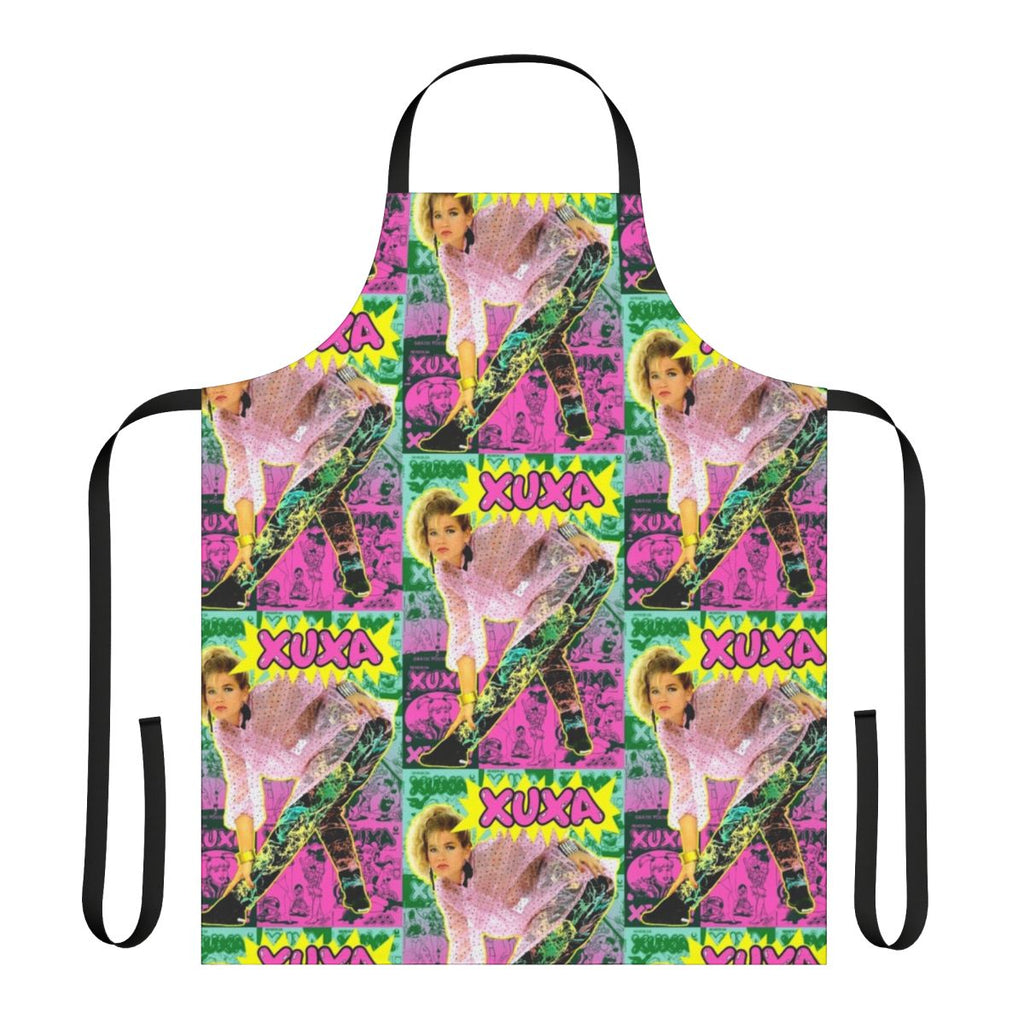 Colorful retro apron with Xuxa, a beloved Brazilian TV show character from the 1980s