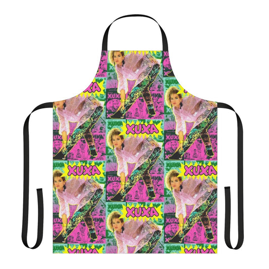Colorful retro apron with Xuxa, a beloved Brazilian TV show character from the 1980s