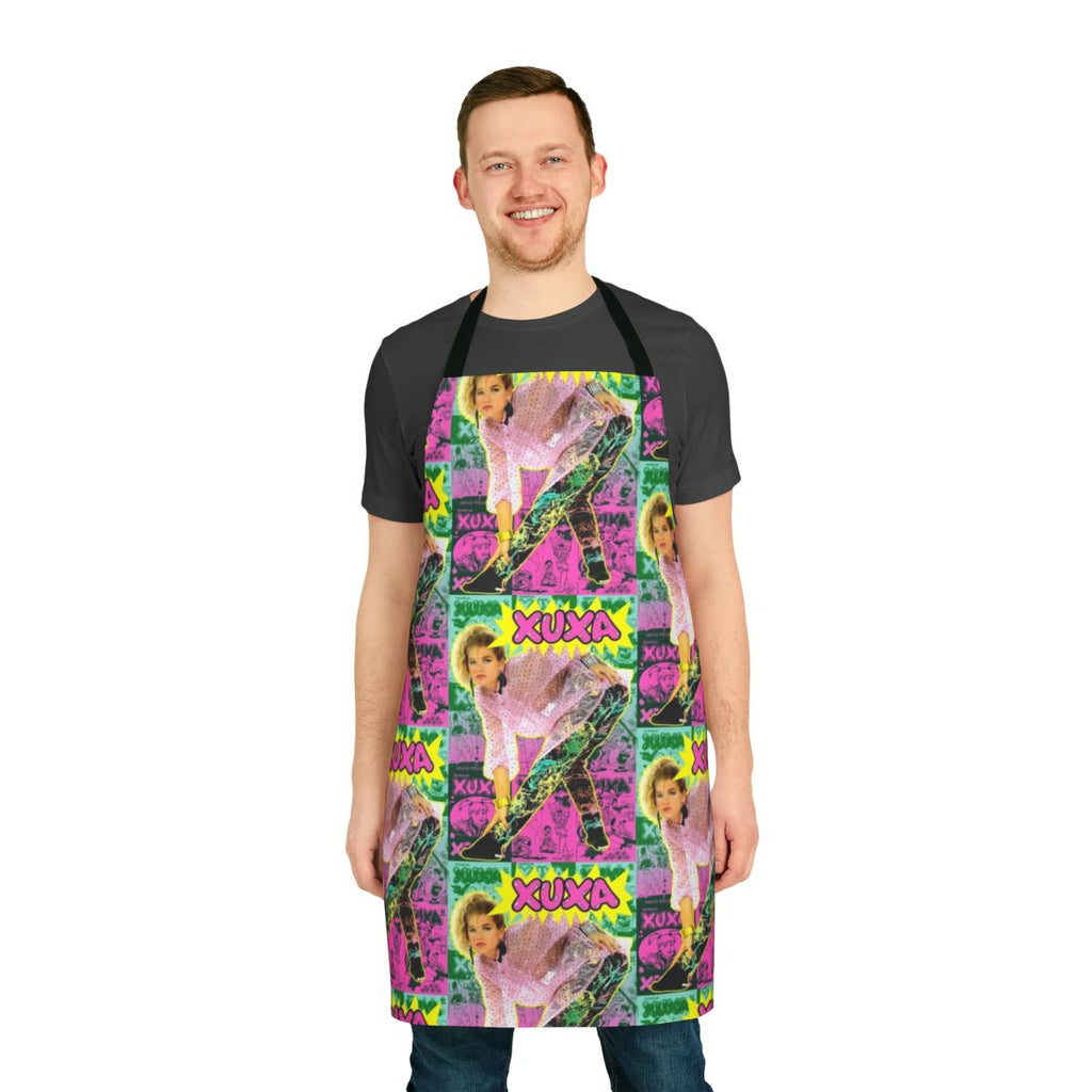 Colorful retro apron with Xuxa, a beloved Brazilian TV show character from the 1980s