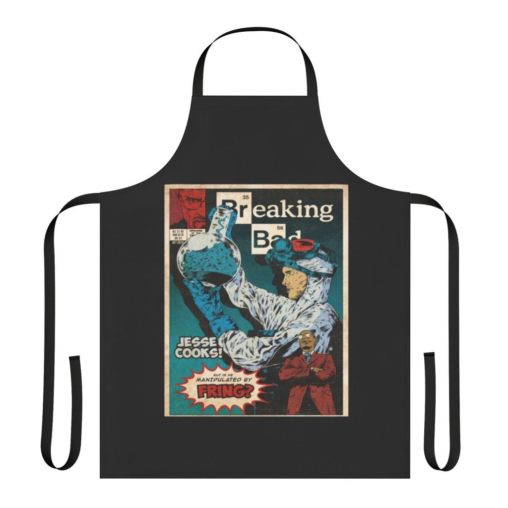 Breaking Bad inspired vintage-style apron with Heisenberg and Walter White graphic