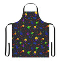 Vibrant and colorful retro-inspired apron with 90s style pattern