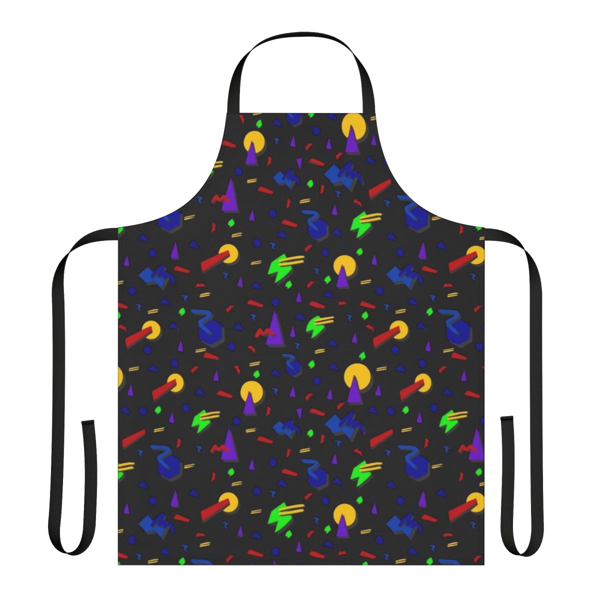 Vibrant and colorful retro-inspired apron with 90s style pattern