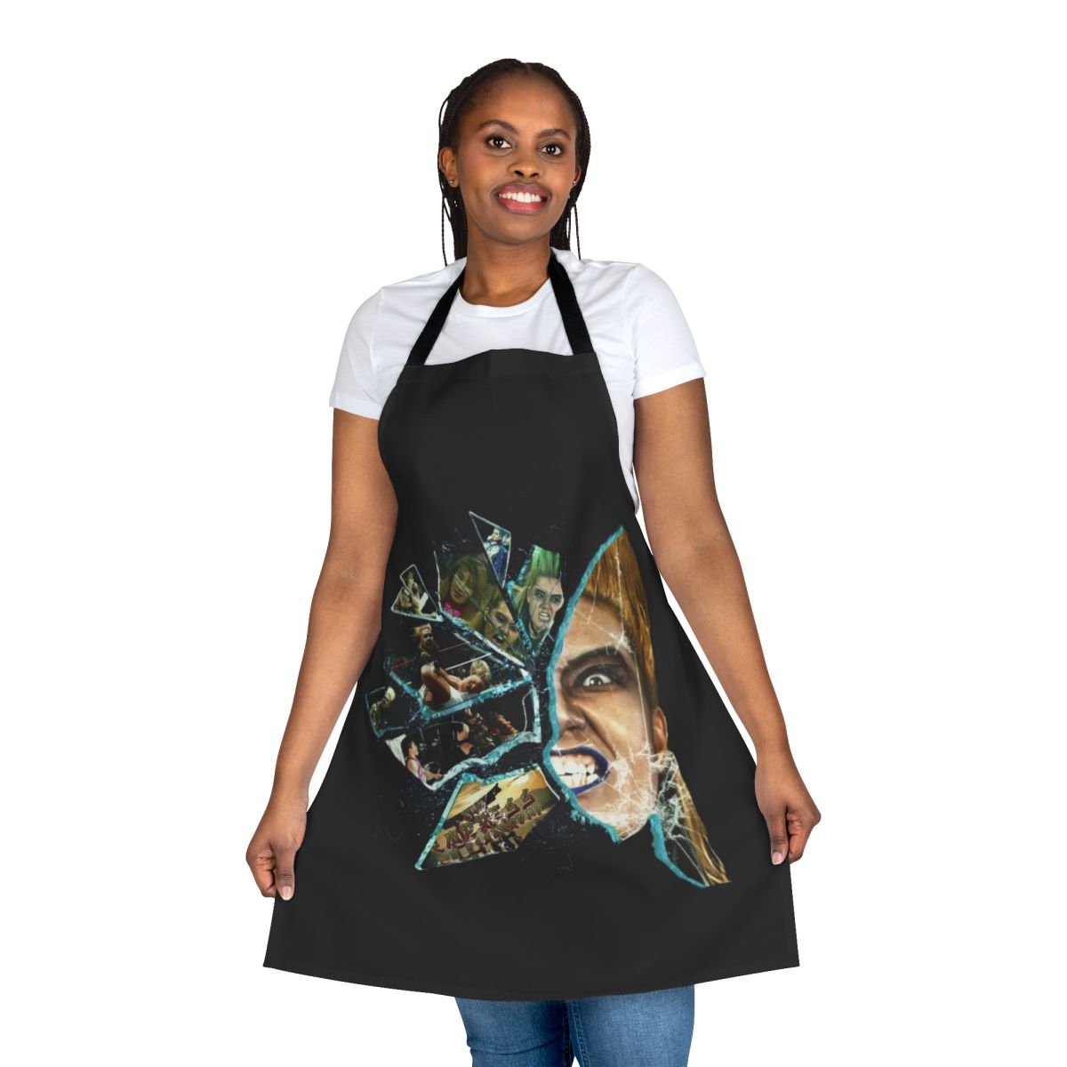 Retro-style apron featuring the image of legendary wrestler Bull Nakano