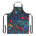 Retro bus seat pattern printed on a high-quality cotton apron