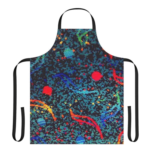 Retro bus seat pattern printed on a high-quality cotton apron