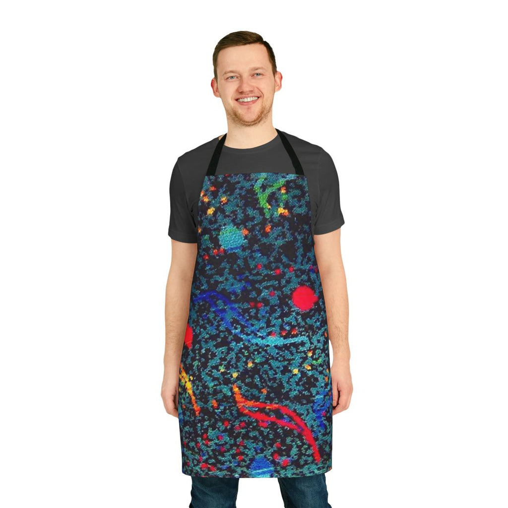 Retro bus seat pattern printed on a high-quality cotton apron