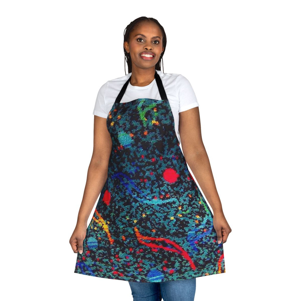 Retro bus seat pattern printed on a high-quality cotton apron