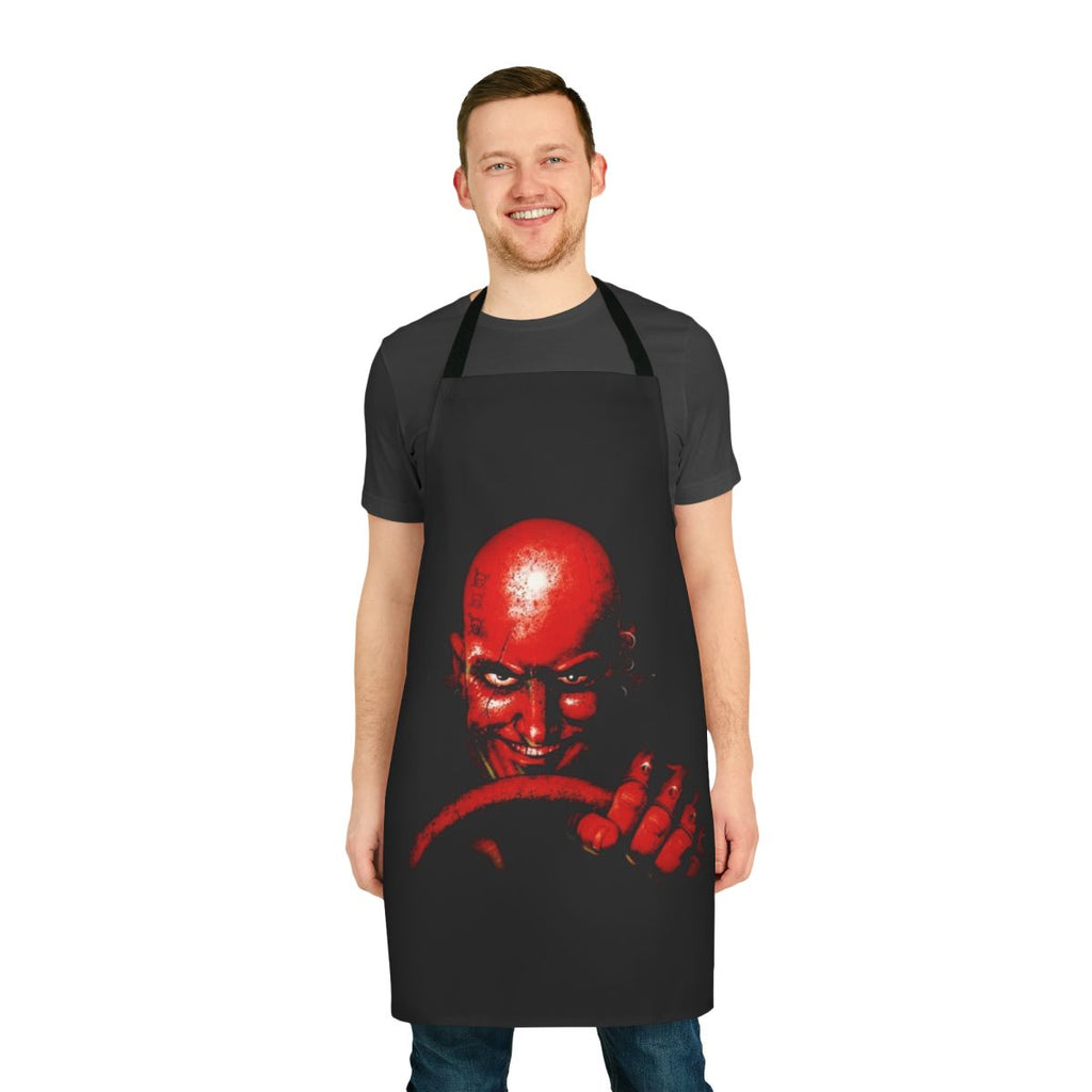 Retro gaming apron with Carmageddon-inspired design