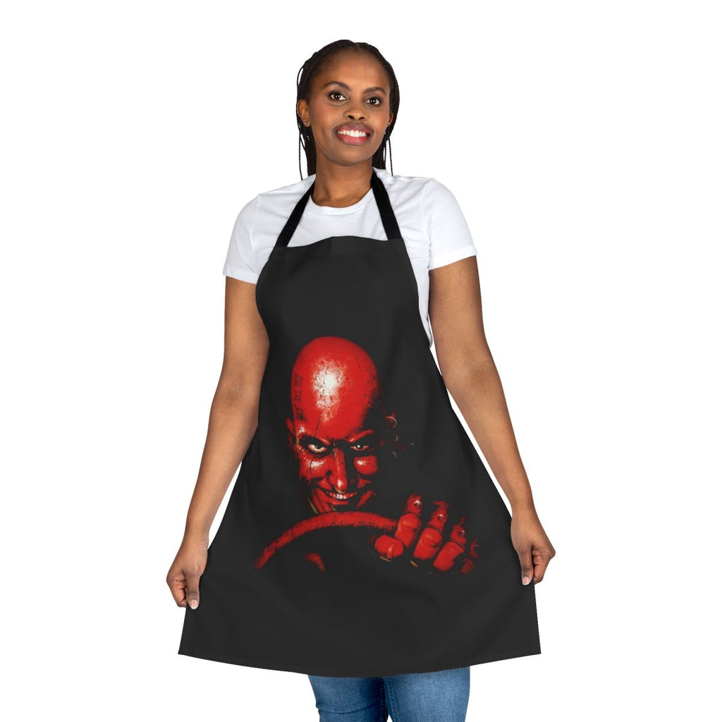 Retro gaming apron with Carmageddon-inspired design