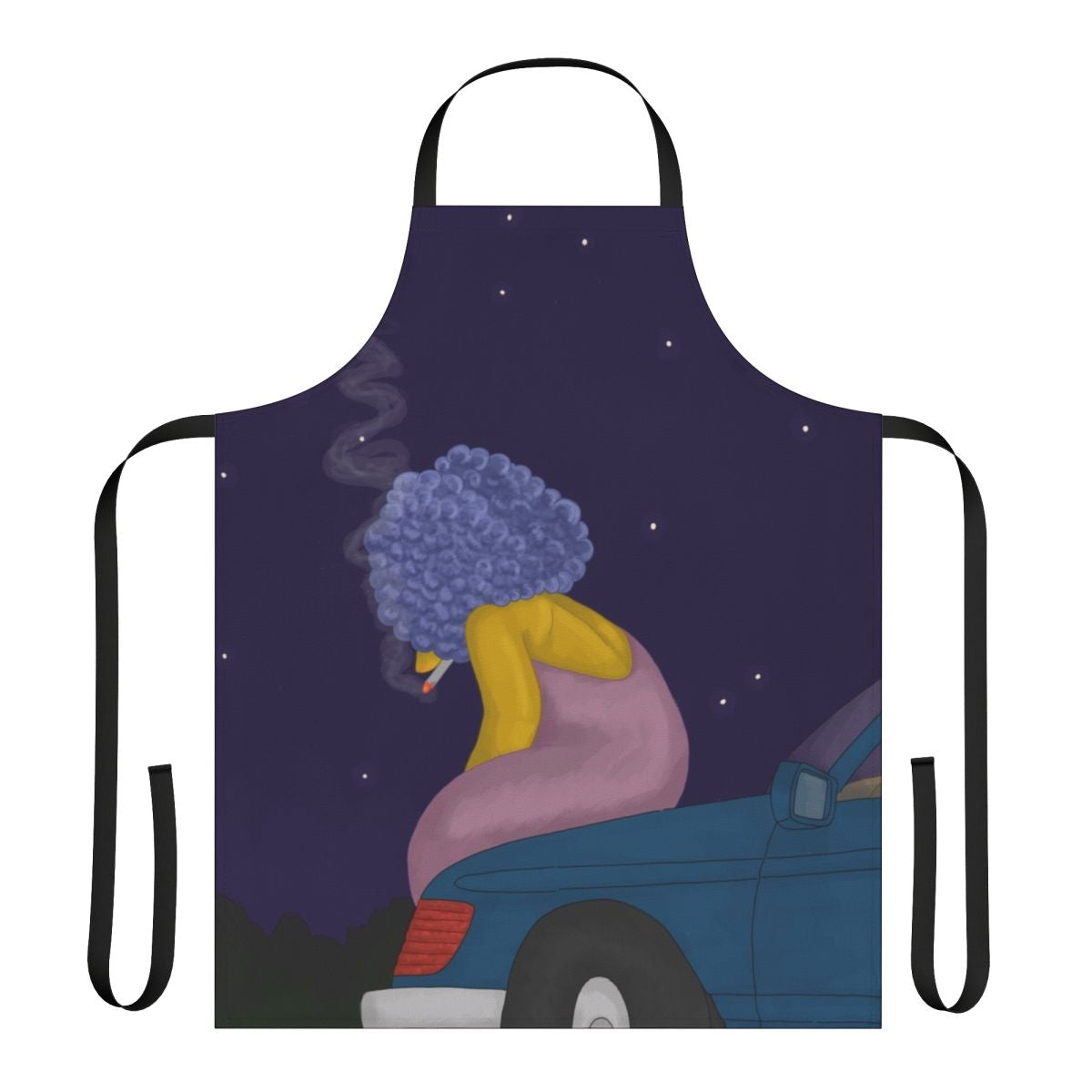 Sad Selma Bouvier Redraw Apron - Cartoon Art Inspired by The Simpsons