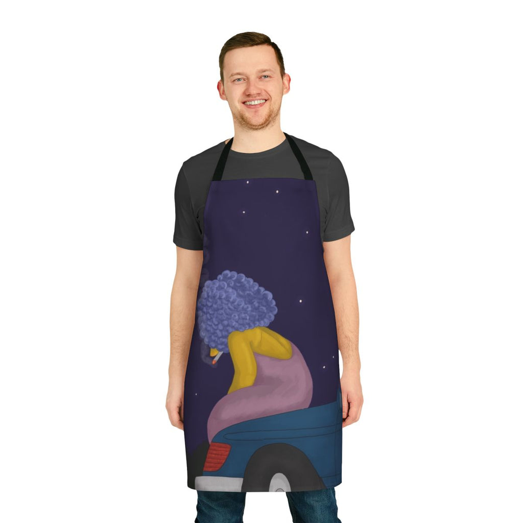 Sad Selma Bouvier Redraw Apron - Cartoon Art Inspired by The Simpsons