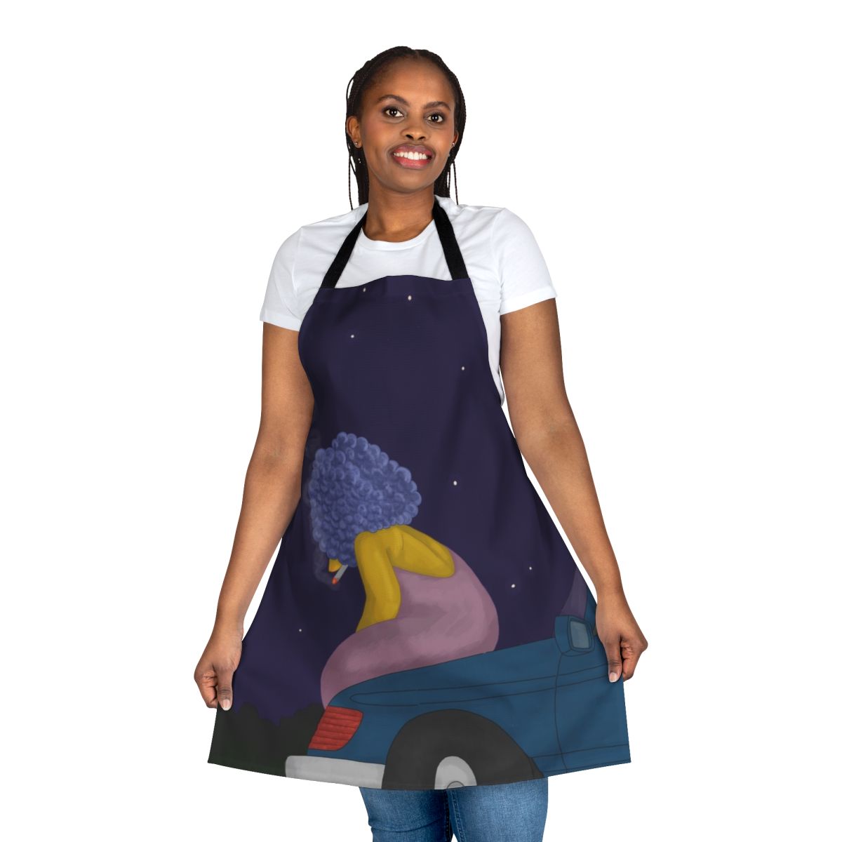 Sad Selma Bouvier Redraw Apron - Cartoon Art Inspired by The Simpsons