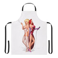 Retro-style apron featuring the iconic characters Jessica Rabbit and Holli Wood from classic cartoons