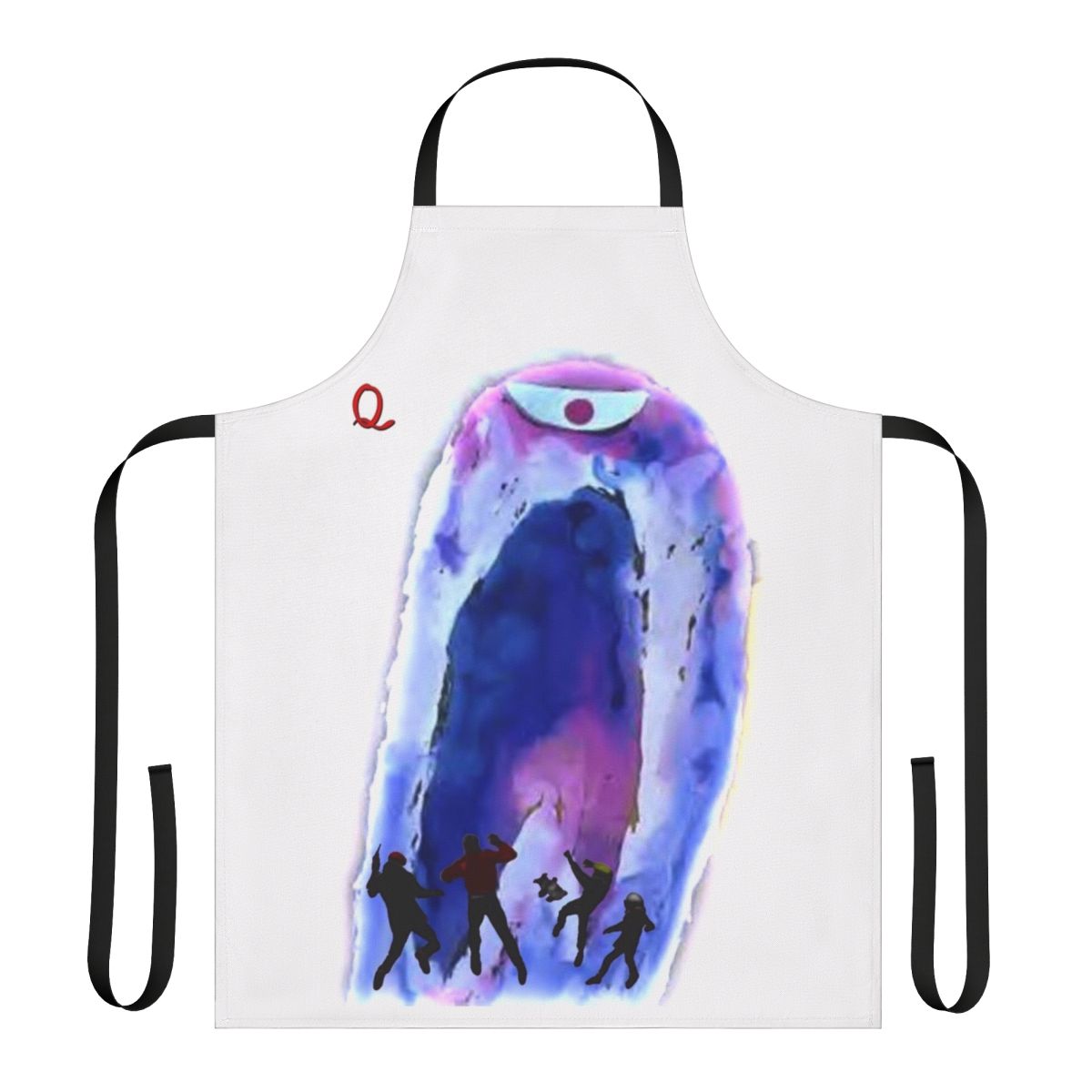 Vintage-style cartoon-themed apron featuring the Jonny Quest cast