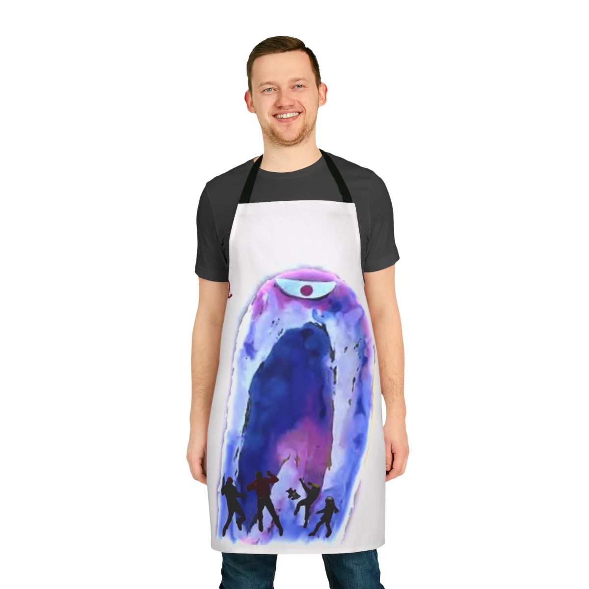 Vintage-style cartoon-themed apron featuring the Jonny Quest cast