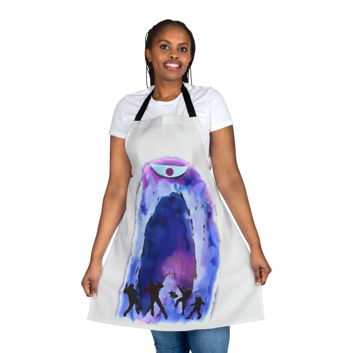Vintage-style cartoon-themed apron featuring the Jonny Quest cast