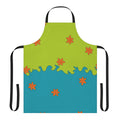 Retro cartoon mystery pattern apron with Scooby Doo inspired design