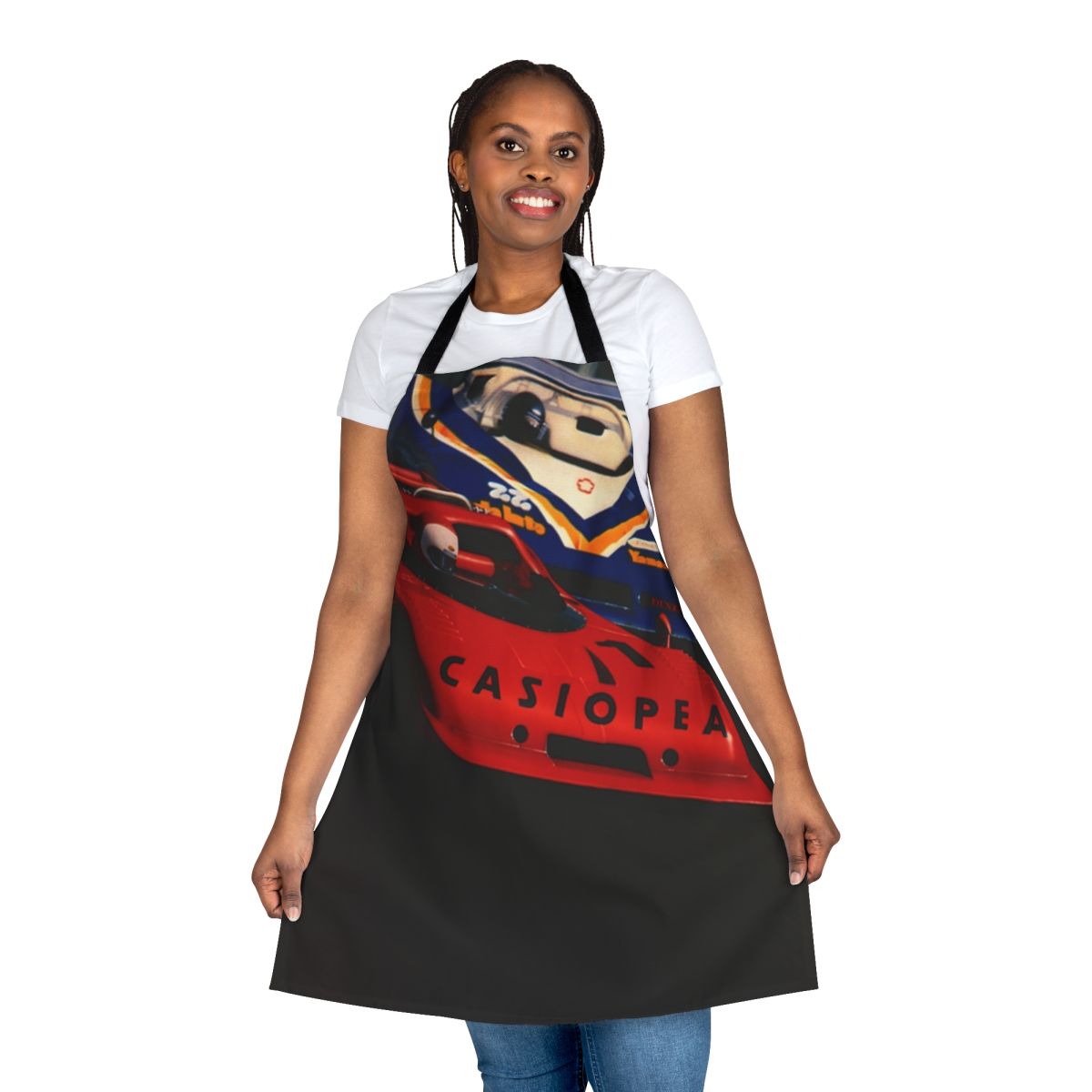 Vintage-style apron featuring the album cover artwork for Casiopea's 1979 jazz funk fusion album