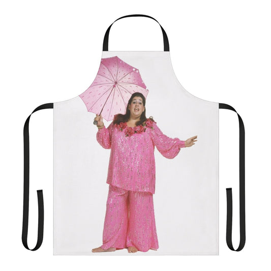 Retro Cass Elliot inspired apron featuring the 1970s music icon