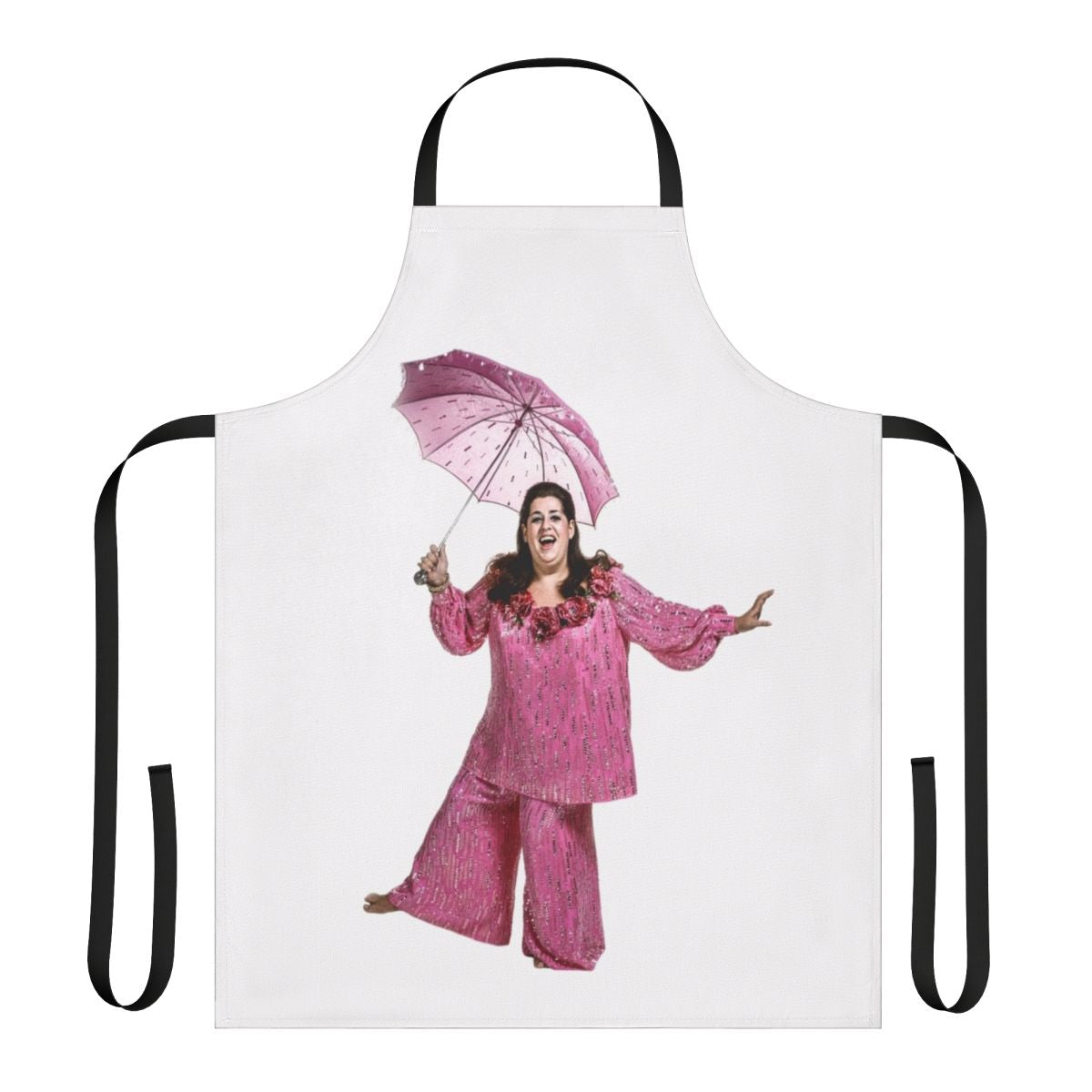 Apron featuring a portrait of singer Cass Elliot of the 1960s-70s group Mamas and Papas