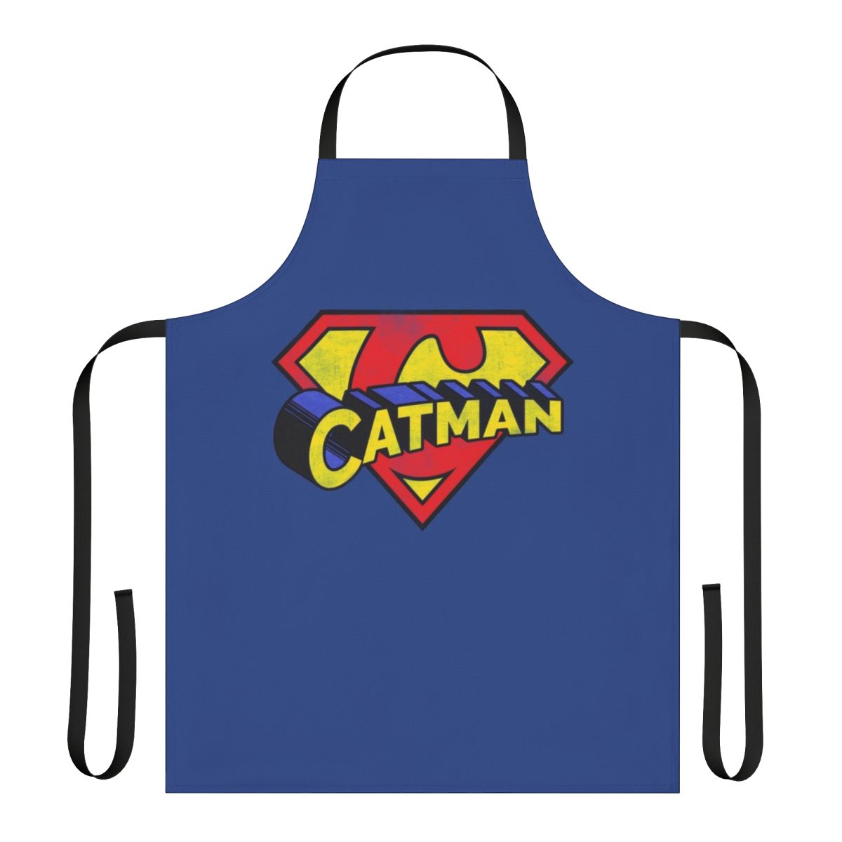 Catman Apron with retro cat superhero design