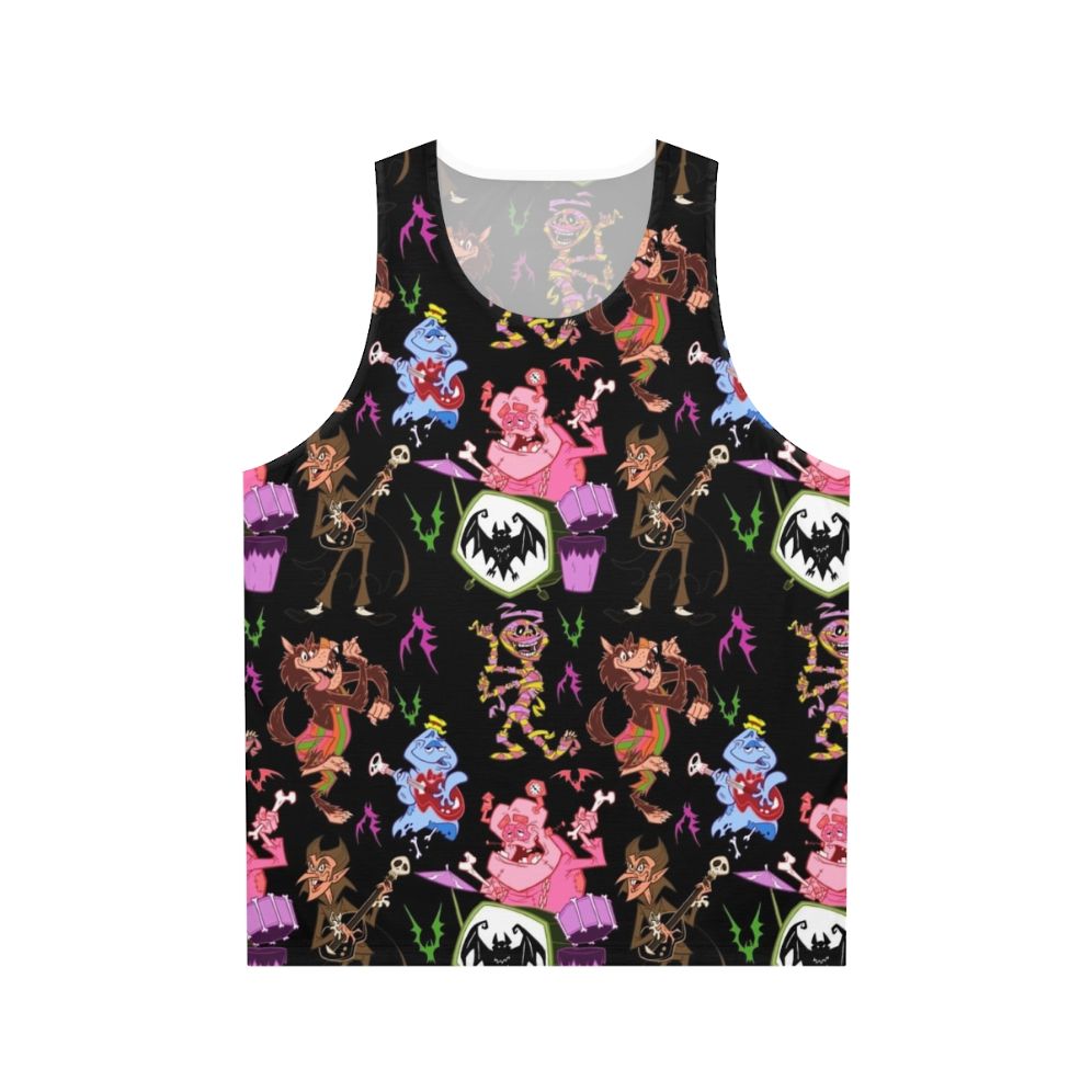 Unisex tank top featuring retro cereal monsters