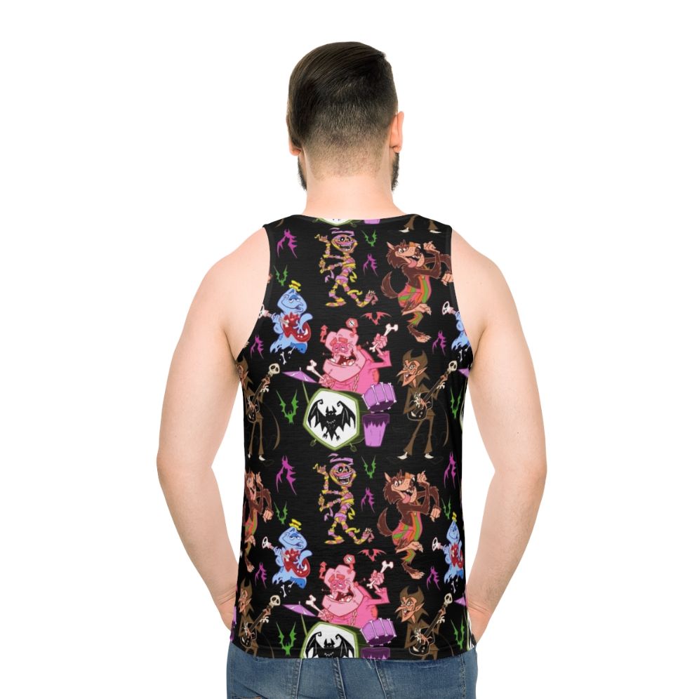 Unisex tank top featuring retro cereal monsters
