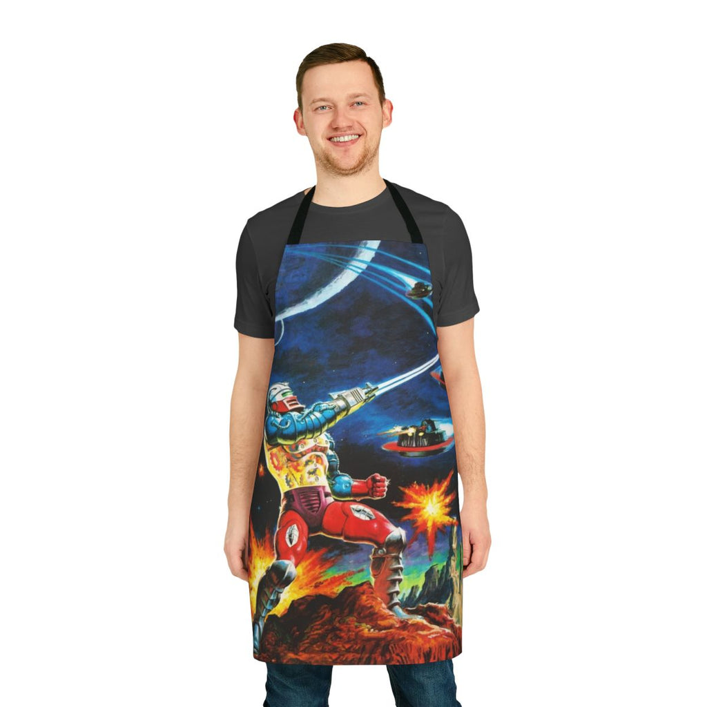 Masters of the Universe inspired apron featuring the iconic He-Man character