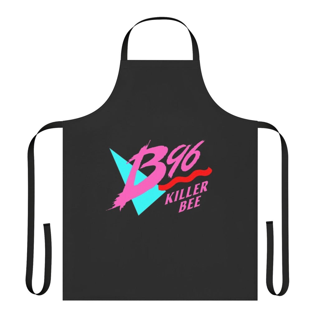 Retro-style apron featuring the iconic Chicago B96 Killer Bee logo and design