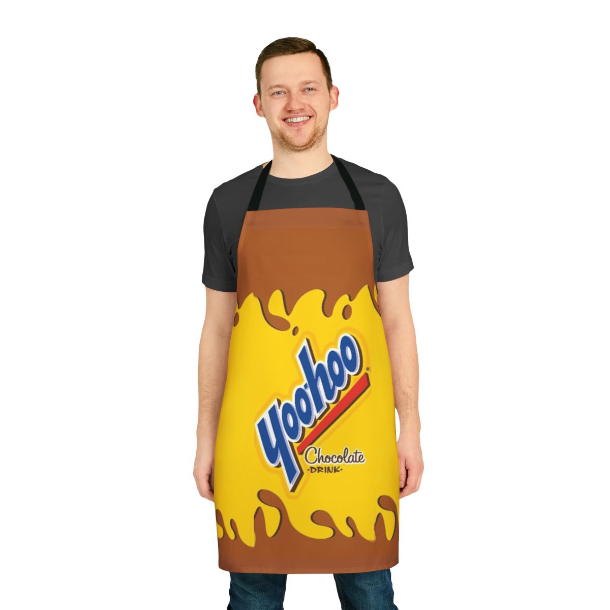 Chocolate milk-themed apron for nostalgic 90s kids