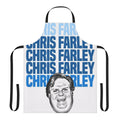 Retro Chris Farley graphic apron with a nostalgic 90s style sketch design