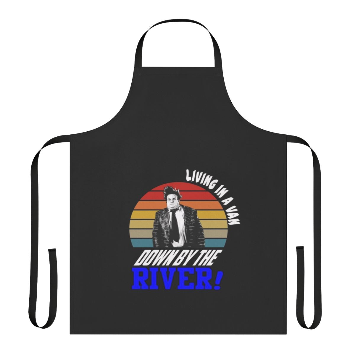 Retro-style graphic apron featuring the iconic Chris Farley as Matt Foley