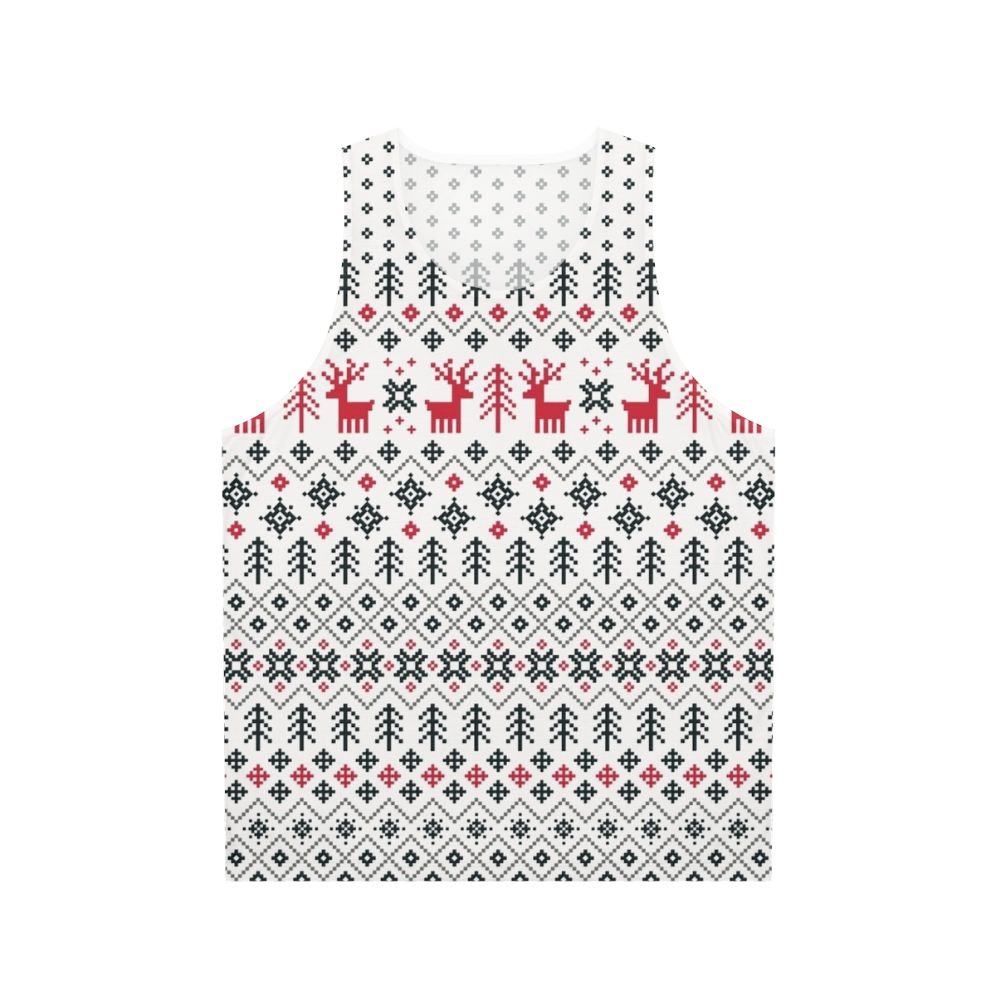Unisex Holiday Sweater Pattern Tank Top