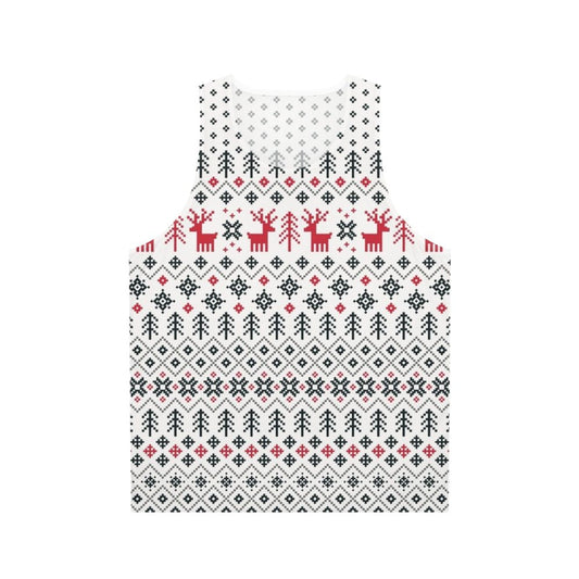 Unisex Holiday Sweater Pattern Tank Top