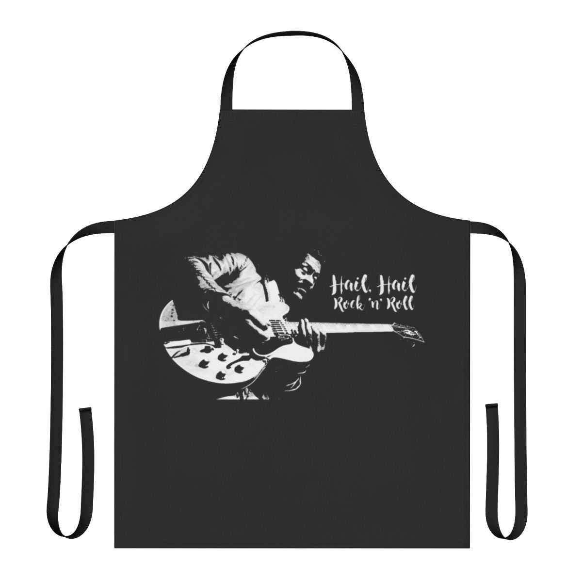 Apron featuring the name and image of legendary rock musician Chuck Berry