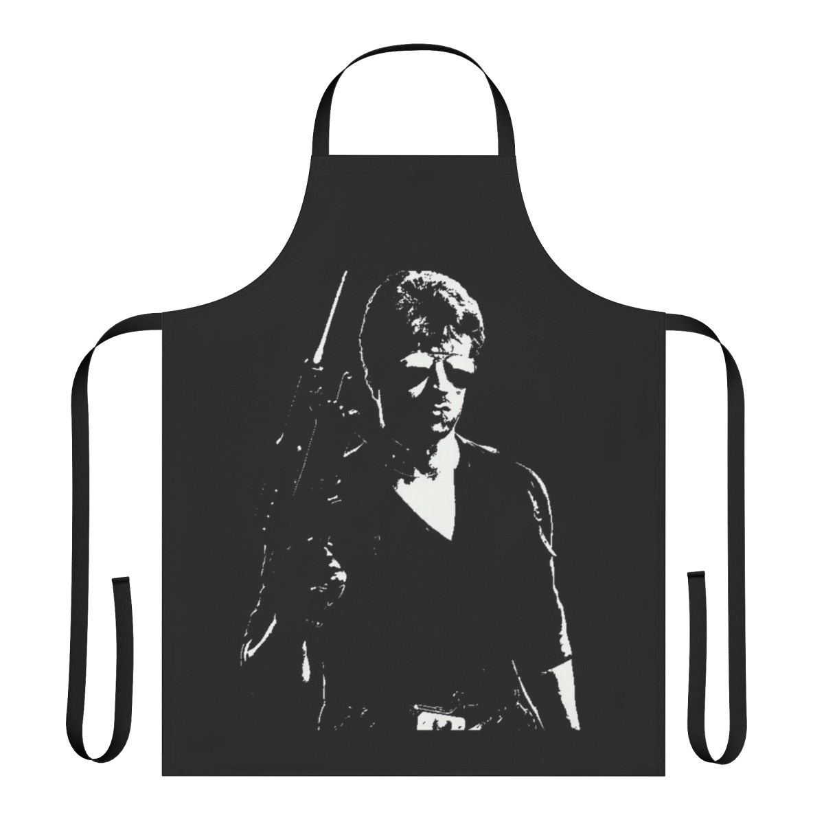 Retro cobra-themed apron for 80s action movie enthusiasts