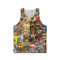 Retro Comic Book Collage Unisex Tank Top