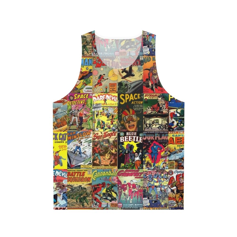 Retro Comic Book Collage Unisex Tank Top