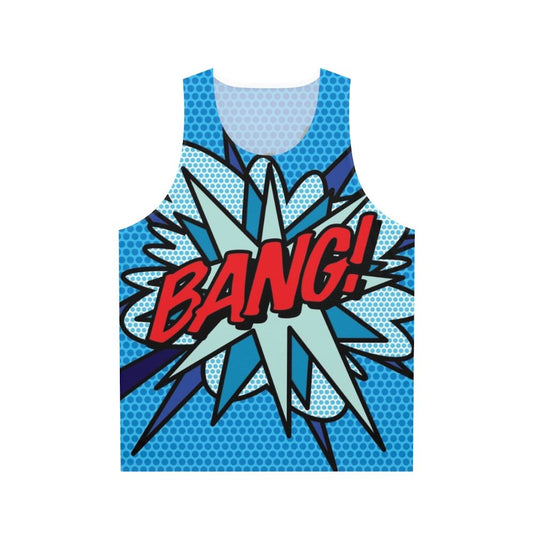 Retro comic book pop art graphic unisex tank top