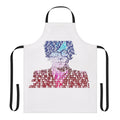Vibrant retro-style apron with 'Common People' lyrics and 90s Britpop-inspired design